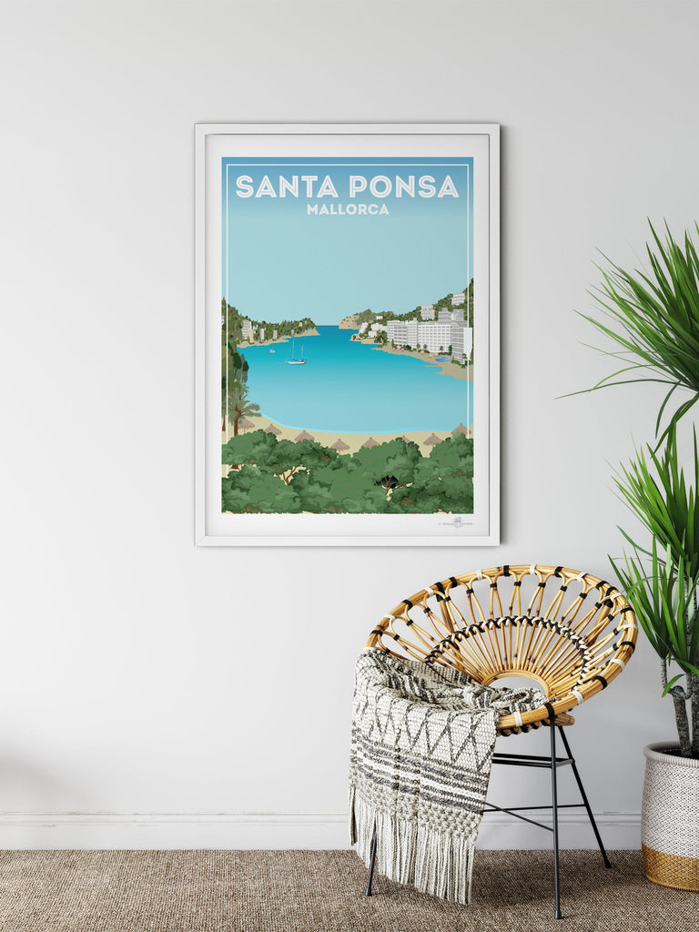 Santa Ponsa Bay Mallorca Poster Print