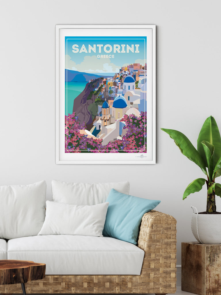 Santorini Greece Poster Print Greece