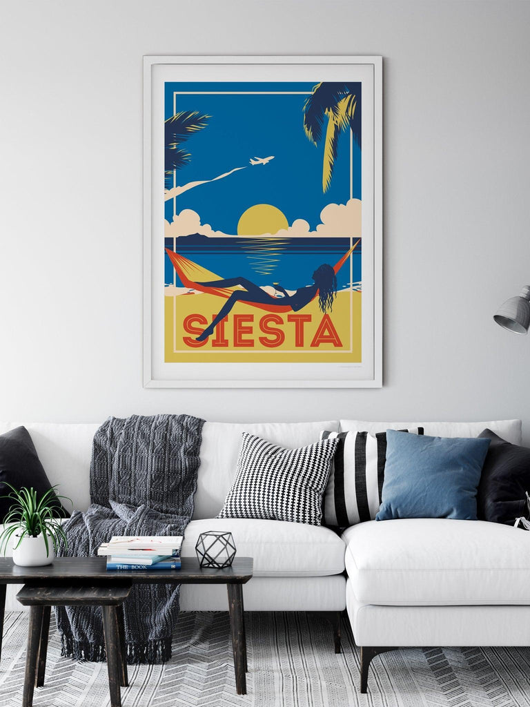 Siesta Retro Poster Print Retro