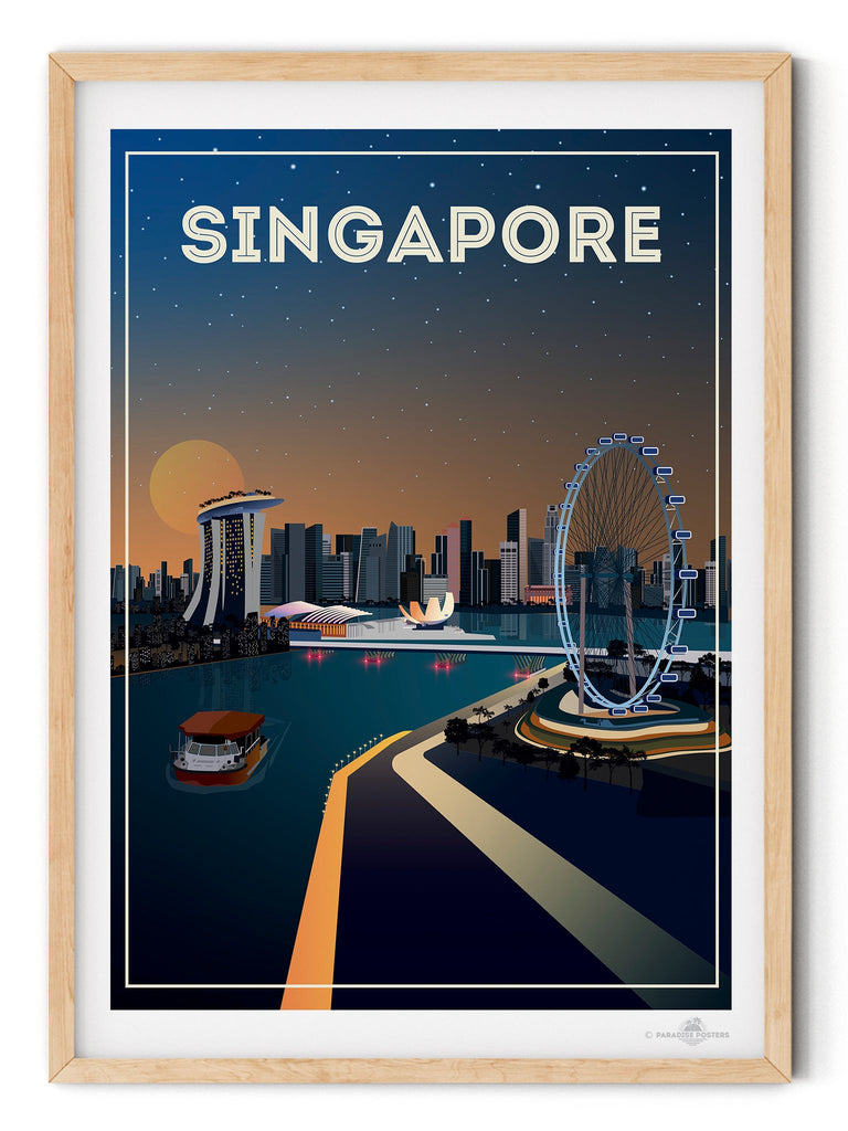 Singapore Poster Print Retro Singapore