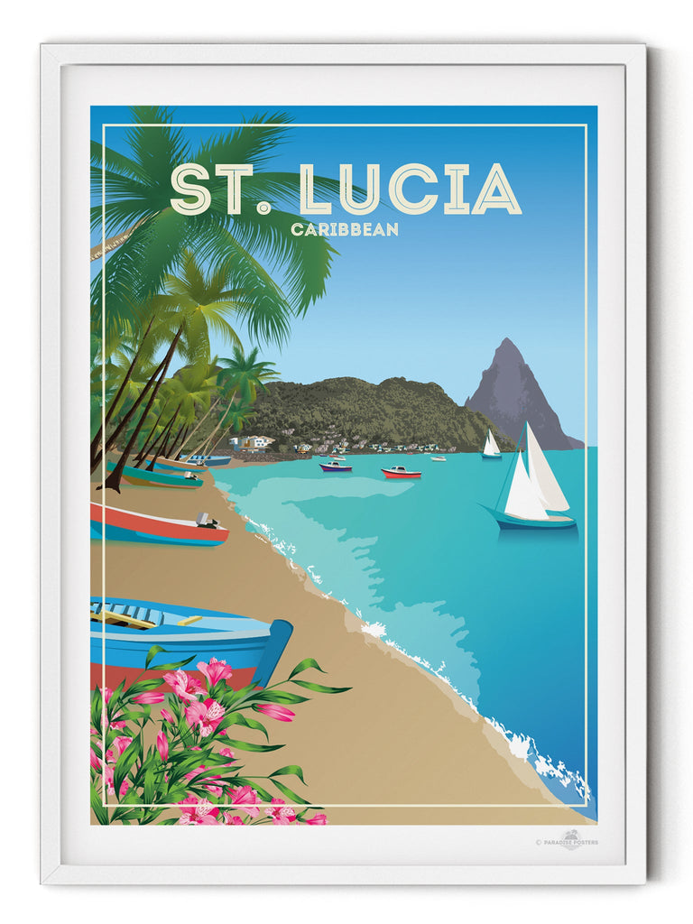 St Lucia Caribbean Poster Print Caribbean north america St Lucia