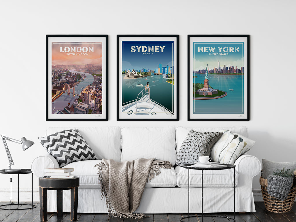 Vintage & Retro Style Travel Posters & Prints from around the world ...