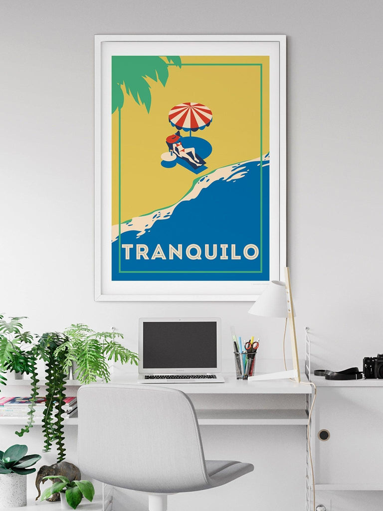 Tranquilo Retro Poster Print Retro