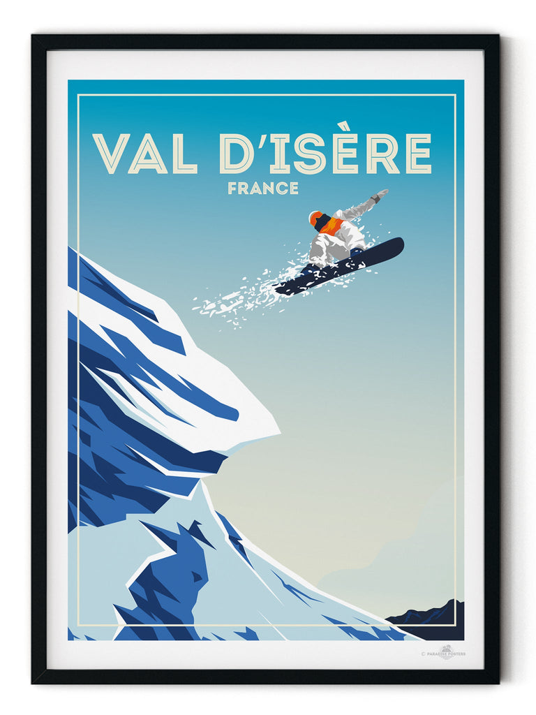 Val D'isere France Poster Print retro ski