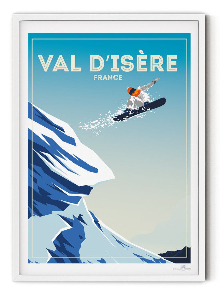 Val D'isere France Poster Print retro ski