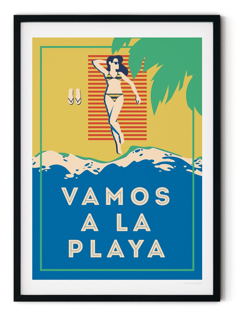 Vamos A La Playa Retro Poster Print Retro