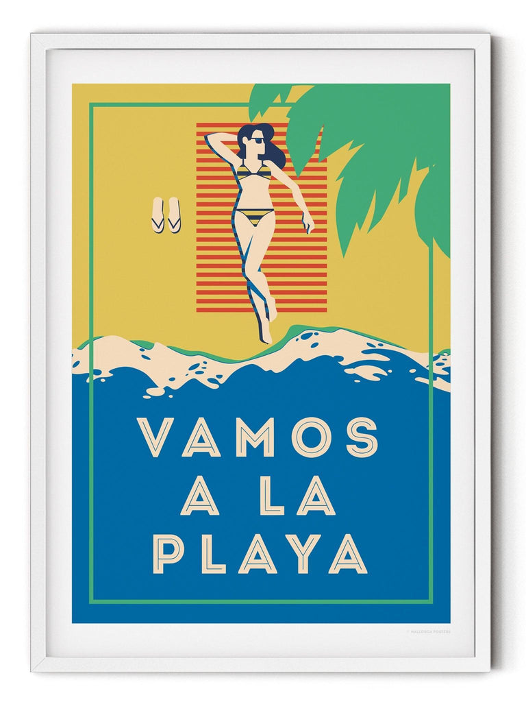 Vamos A La Playa Retro Poster Print Retro