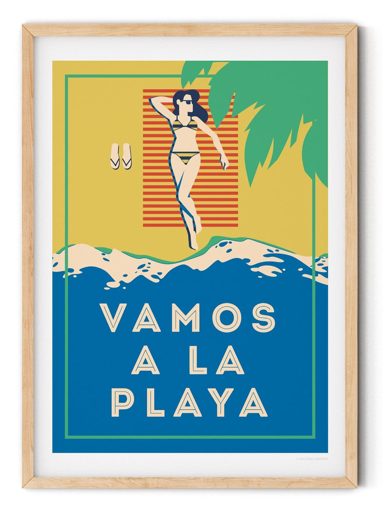 Vamos A La Playa Retro Poster Print Retro