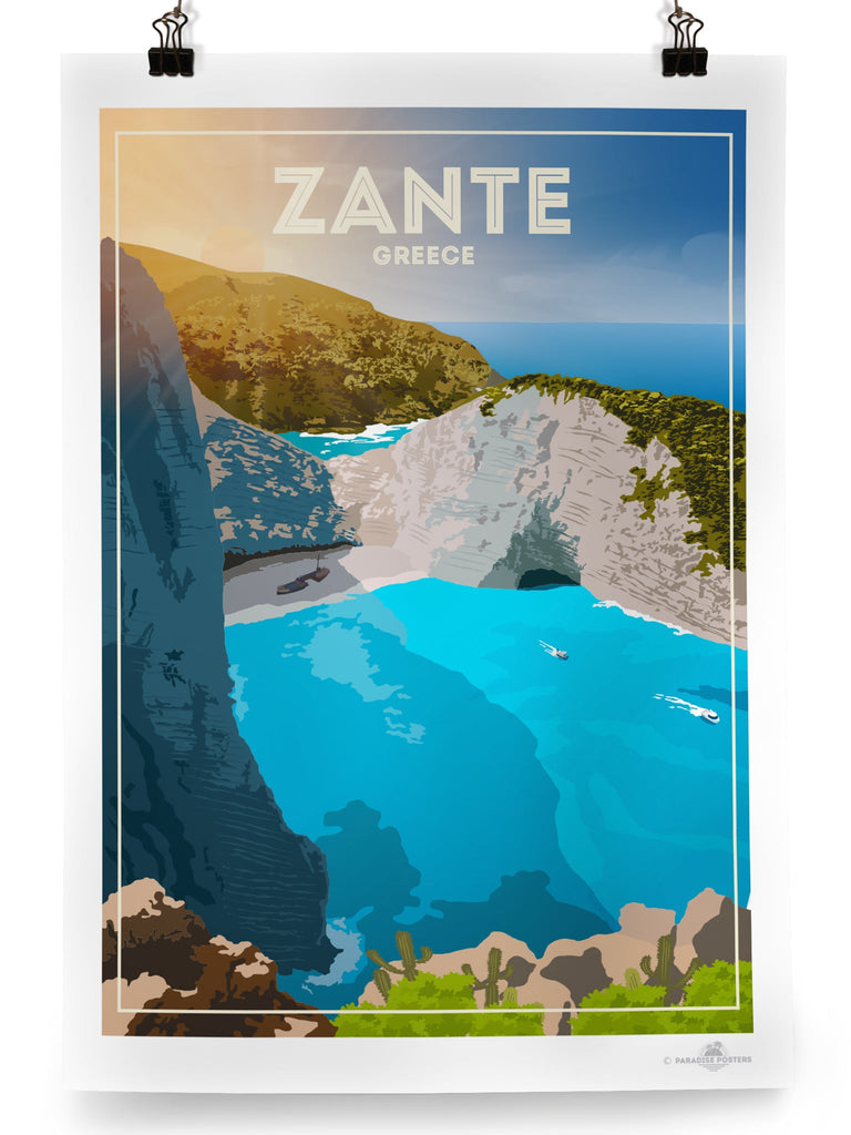 Zante Greece Poster Print Greece Zante