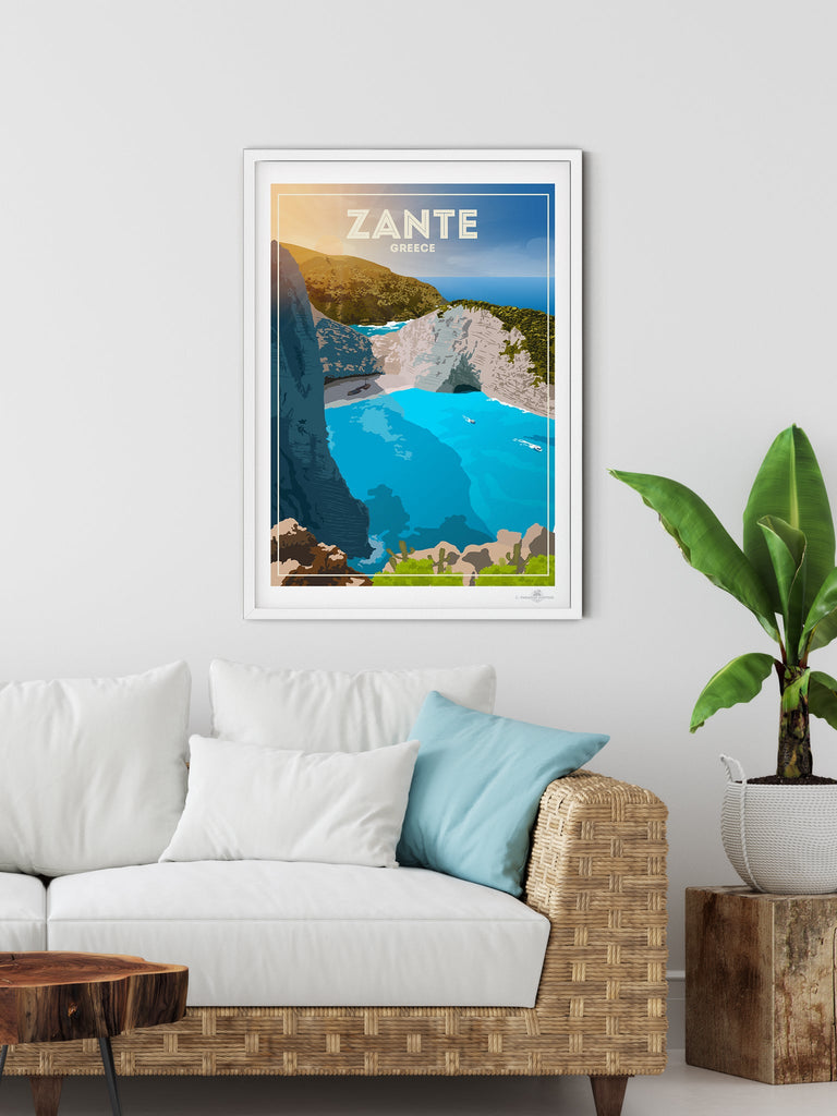 Zante Greece Poster Print Greece Zante