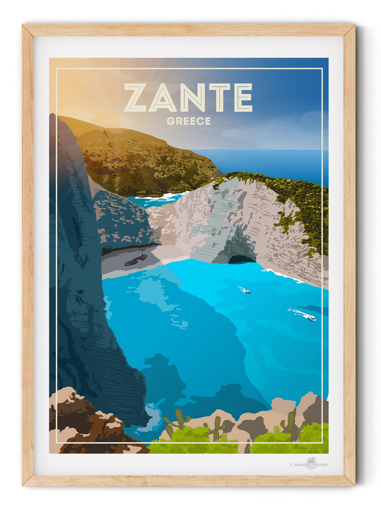 Zante Greece Poster Print Greece Zante