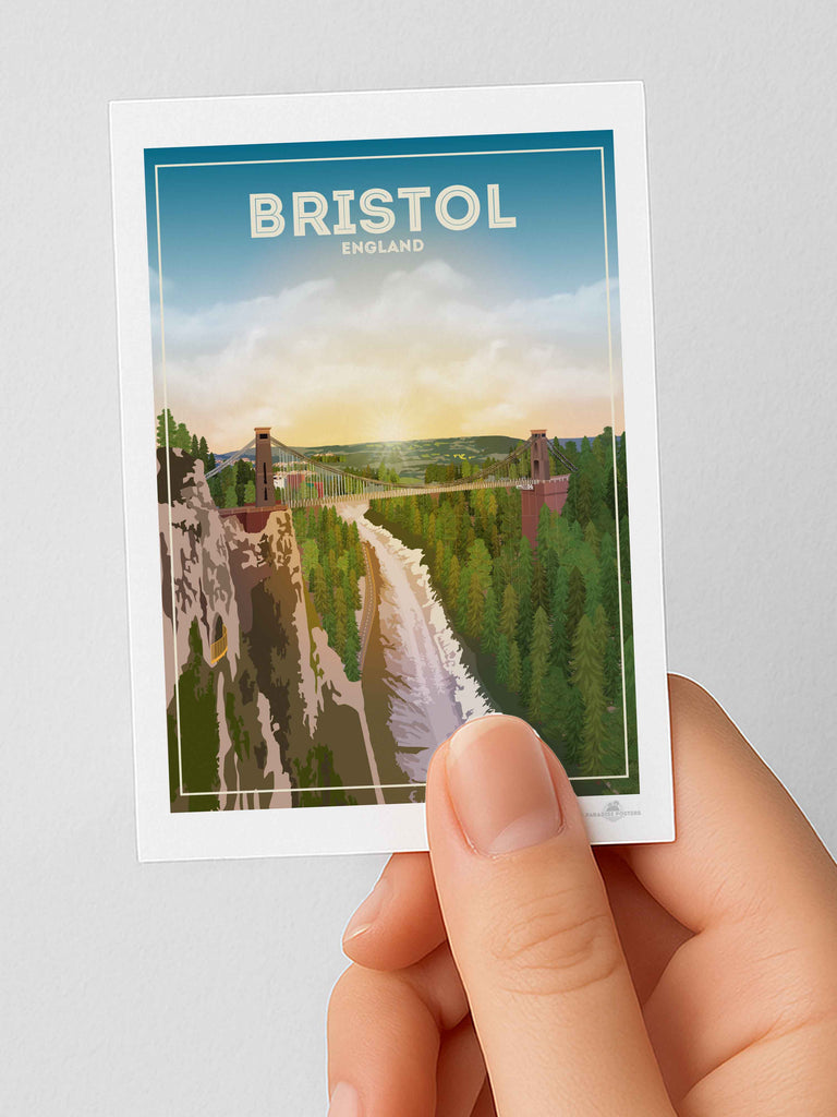 Bristol England Travel Poster Print Fridge Magnet (A7 74 x 105mm) Bristol England Europe United Kingdom