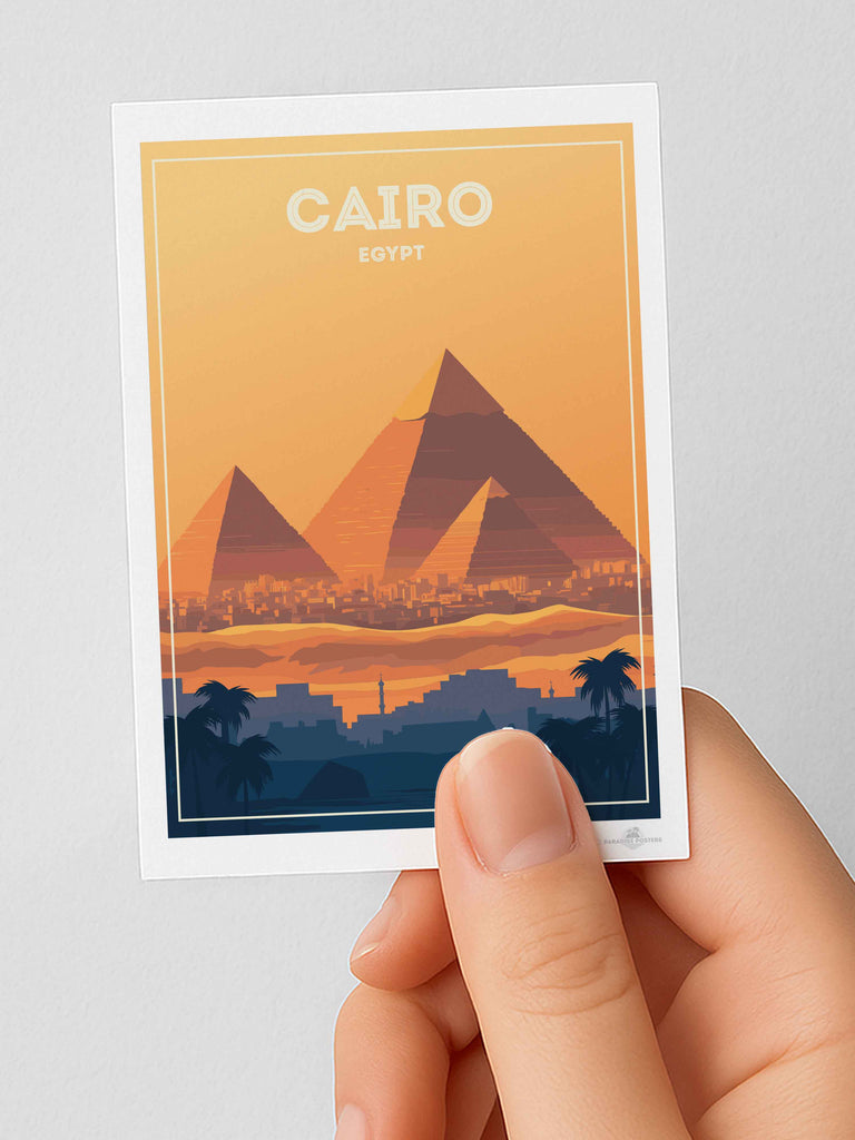 Cairo Egypt Travel Poster Print Fridge Magnet (A7 74 x 105mm) Africa