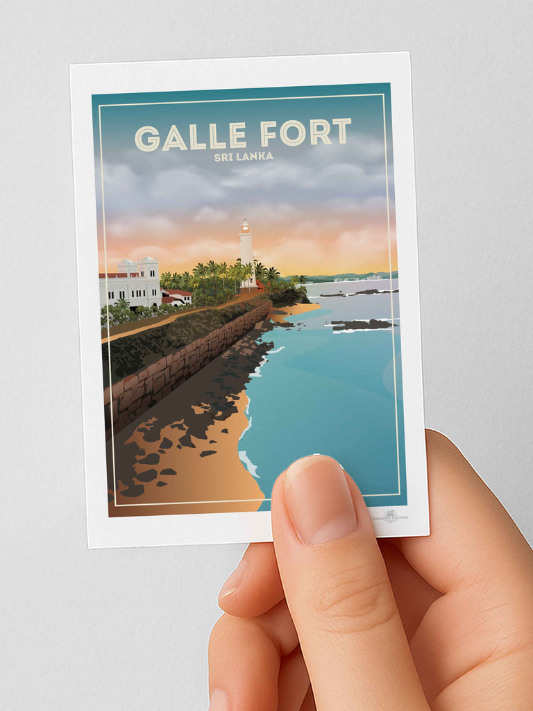 Galle Fort Sri Lanka Travel Poster Print Fridge Magnet (A7 74 x 105mm) Asia Europe Galle Fort Sri Lanka