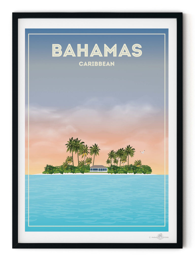 Bahamas Caribbean Travel Poster Print Island