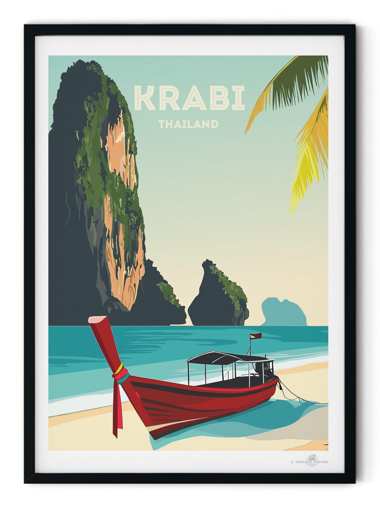Krabi Thailand Travel Poster Print Thailand