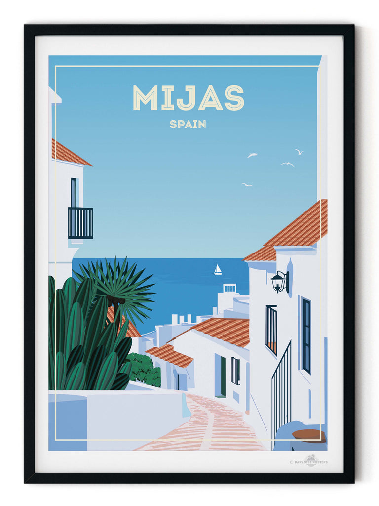 Affiche de voyage de Mijas, Espagne