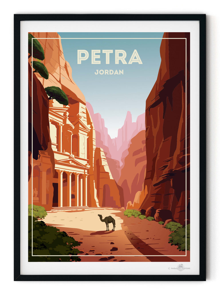 Petra Jordanien Reise Poster Druck Naher Osten
