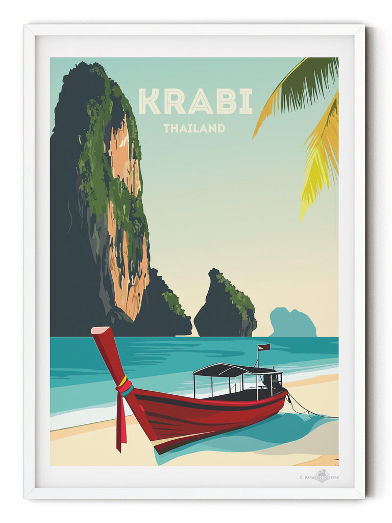 Krabi Thailand Travel Poster Print Thailand