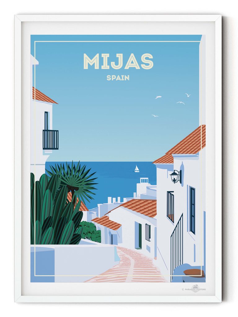 Affiche de voyage de Mijas, Espagne