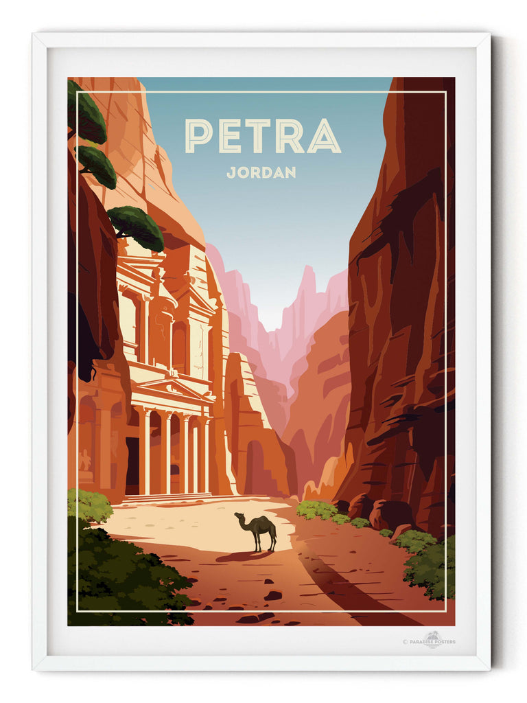 Petra Jordanien Reise Poster Druck Naher Osten