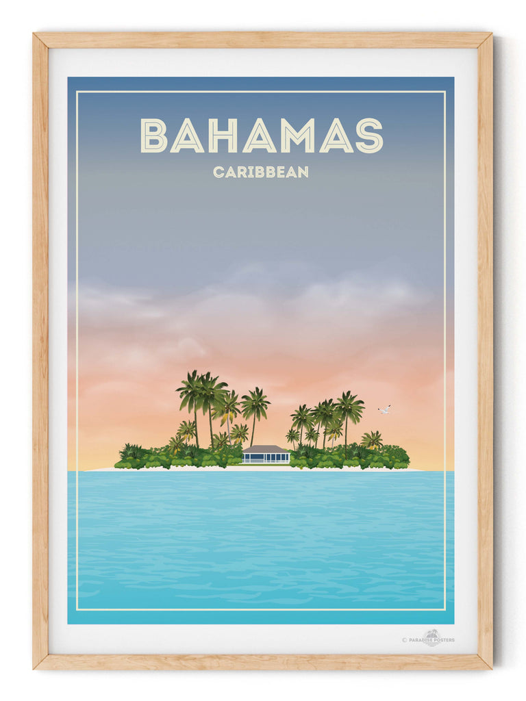 Bahamas Caribbean Travel Poster Print Island