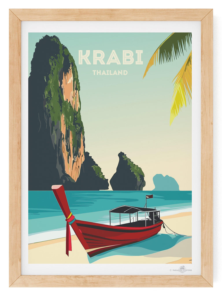 Krabi Thailand Travel Poster Print Thailand