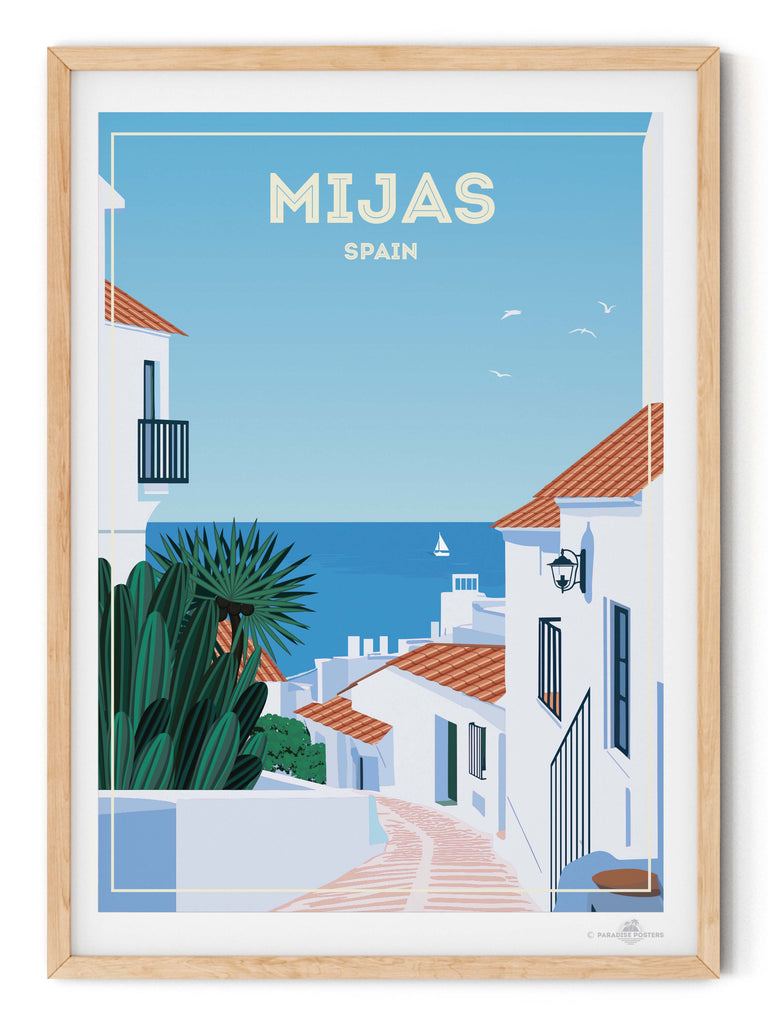 Affiche de voyage de Mijas, Espagne