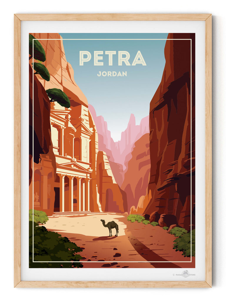 Petra Jordanien Reise Poster Druck Naher Osten