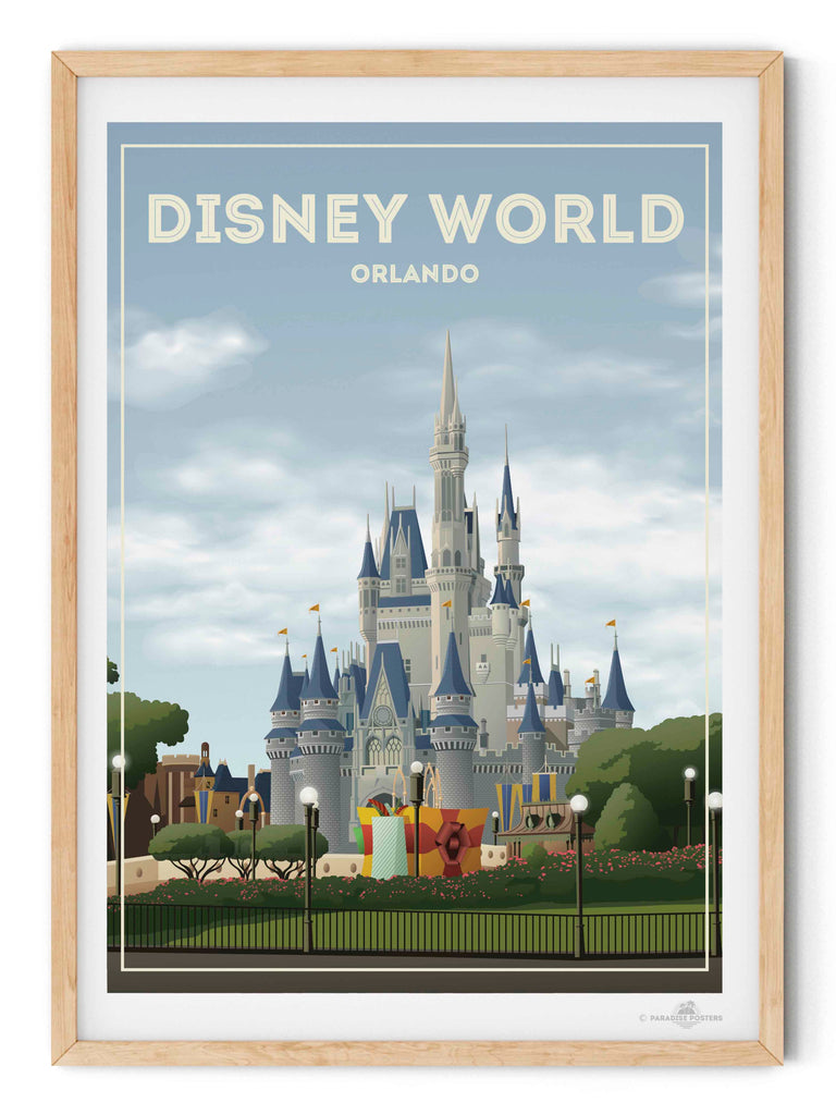 Disney World Orlando Travel Poster Print architecture bedroom-wall-art birthday-present bougainvillea british-brand castle-art classic-design coastal disney-world-poster fairytale-art family-room-decor flowers framed gift-for-travelers hillside houses housewarming-gift mediterranean mojacar mountains muted-colours new nostalgic-poster office-wall-art orlando-art pink premium-print rooftops scenic sky sunlight theme-park-art town travel-memories travel-poster vacation-poster village wedding-gift white