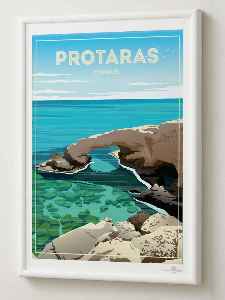 Protaras Cyprus Travel Poster Print – Paradise Posters