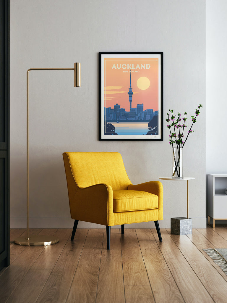 Auckland New Zealand Travel Poster Print New Zealand