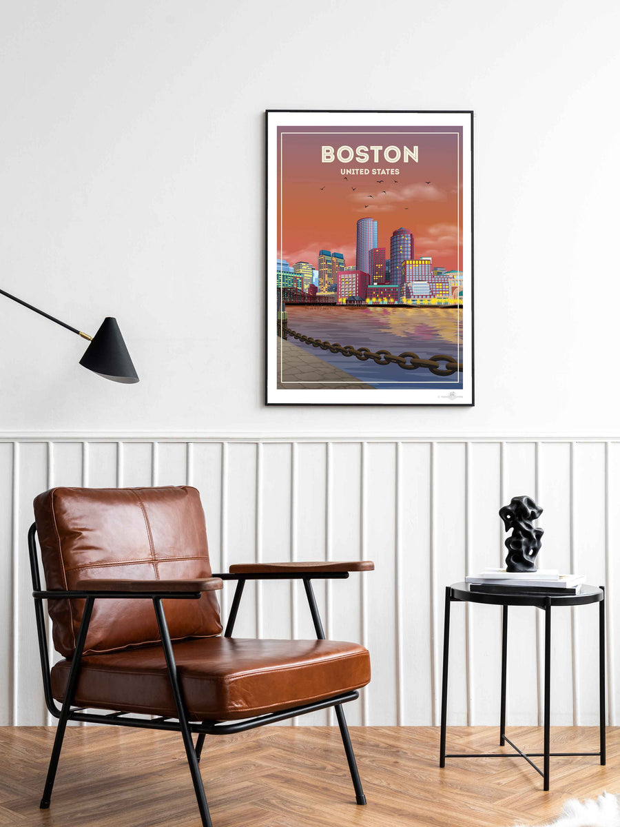 Boston United States Travel Poster Print – Paradise Posters