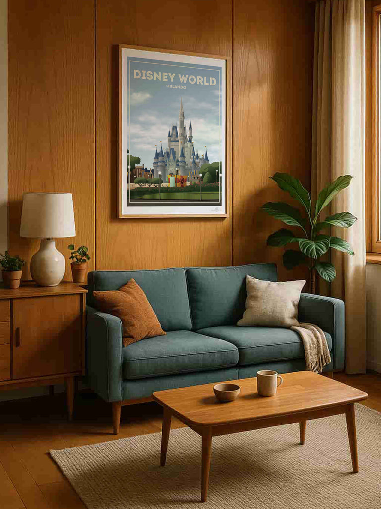 Disney World Orlando Travel Poster Print architecture bedroom-wall-art birthday-present bougainvillea british-brand castle-art classic-design coastal disney-world-poster fairytale-art family-room-decor flowers framed gift-for-travelers hillside houses housewarming-gift mediterranean mojacar mountains muted-colours new nostalgic-poster office-wall-art orlando-art pink premium-print rooftops scenic sky sunlight theme-park-art town travel-memories travel-poster vacation-poster village wedding-gift white