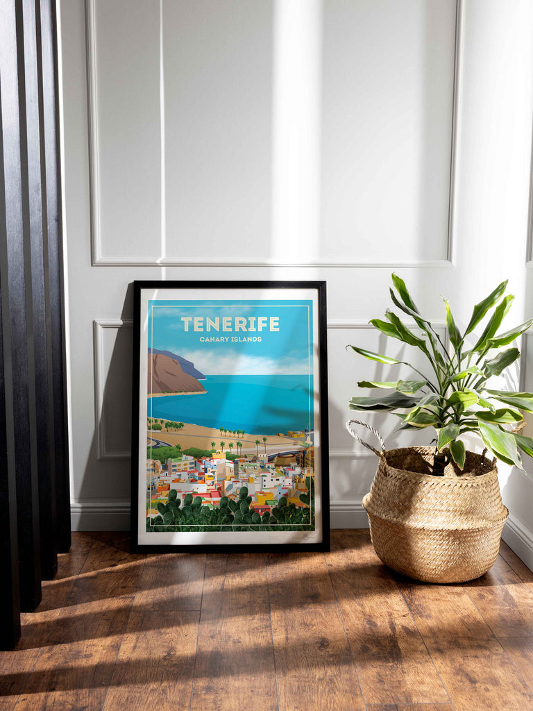 Tenerife Canary Islands Travel Poster Print Canary Islands Europe island decor mid century new retro wall art Spain spt-tagged tenerife poster vintage travel