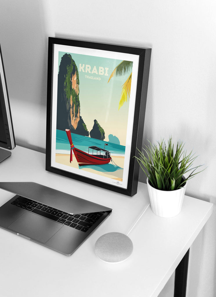 Krabi Thailand Travel Poster Print Thailand
