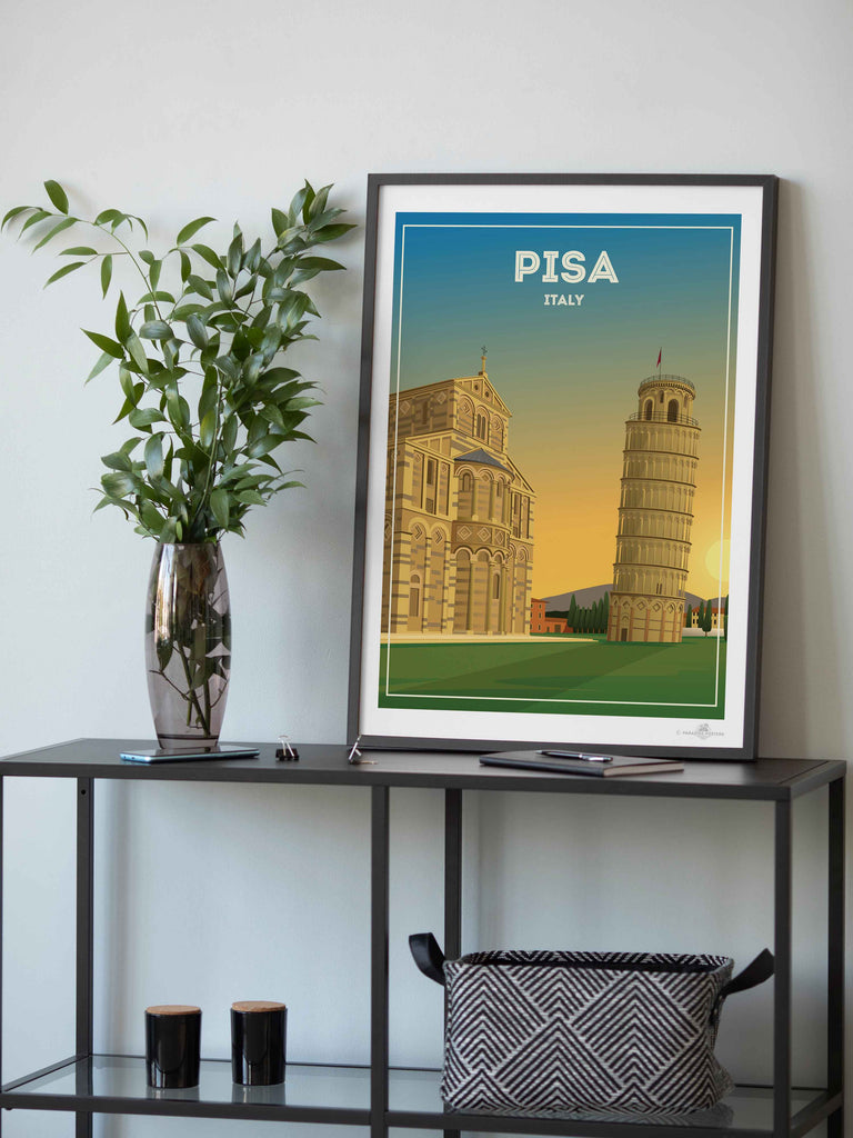 Pisa Italy Travel Poster Print Europe handmade print Italy italy wall art leaning tower new pisa poster spt-tagged travel art tuscan decor