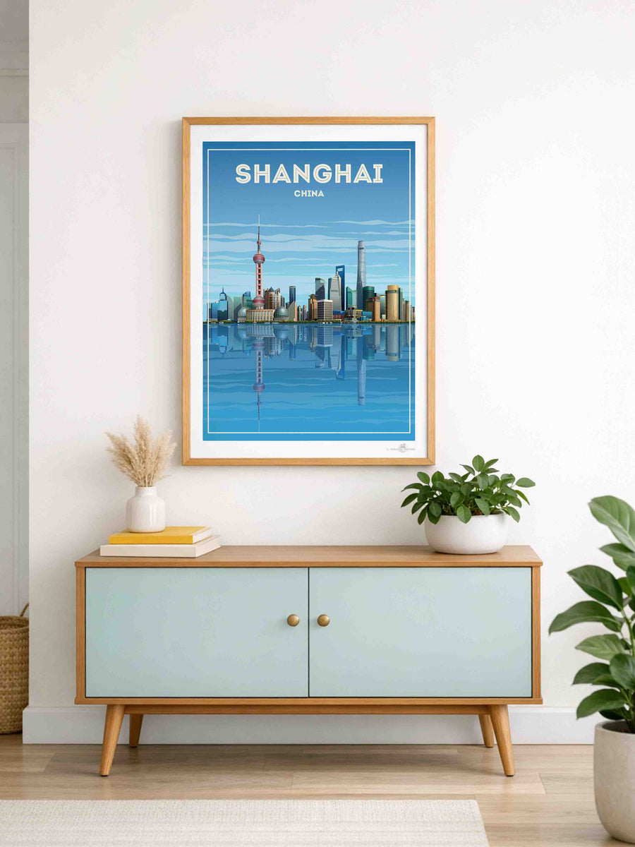 Shanghai China Travel Poster Print – Paradise Posters