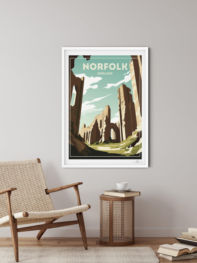 Norfolk England Travel Poster Print England Europe