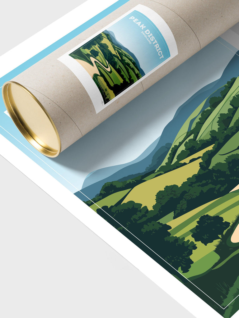 Peak District England Travel Poster Print England Europe