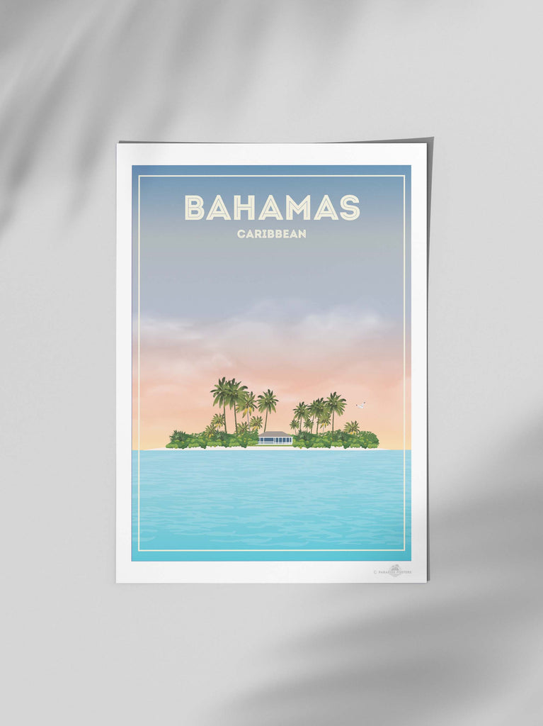 Bahamas Caribbean Travel Poster Print Island