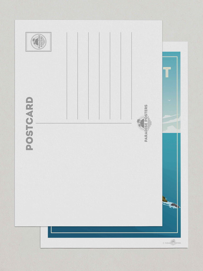 Isle of Wight England Travel Poster Print birds boats cliffs clouds coast coastline England framed headland isle lighthouse nature nautical new ocean rocks sea sky United Kingdom water waves wight