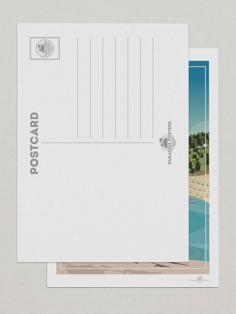 Rhodes Greece Travel Poster Print Postcard (A5 148 x 210mm) Greece Lindos Rhodes