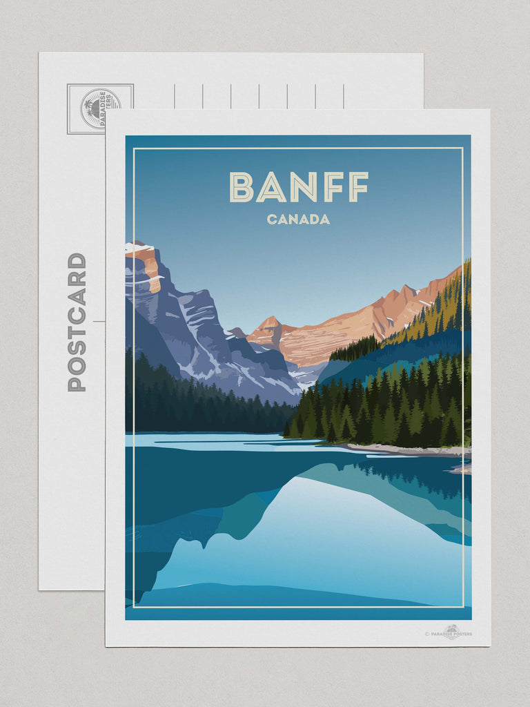 Banff Canada Travel Poster Print Postcard (A5 148 x 210mm) Canada north america