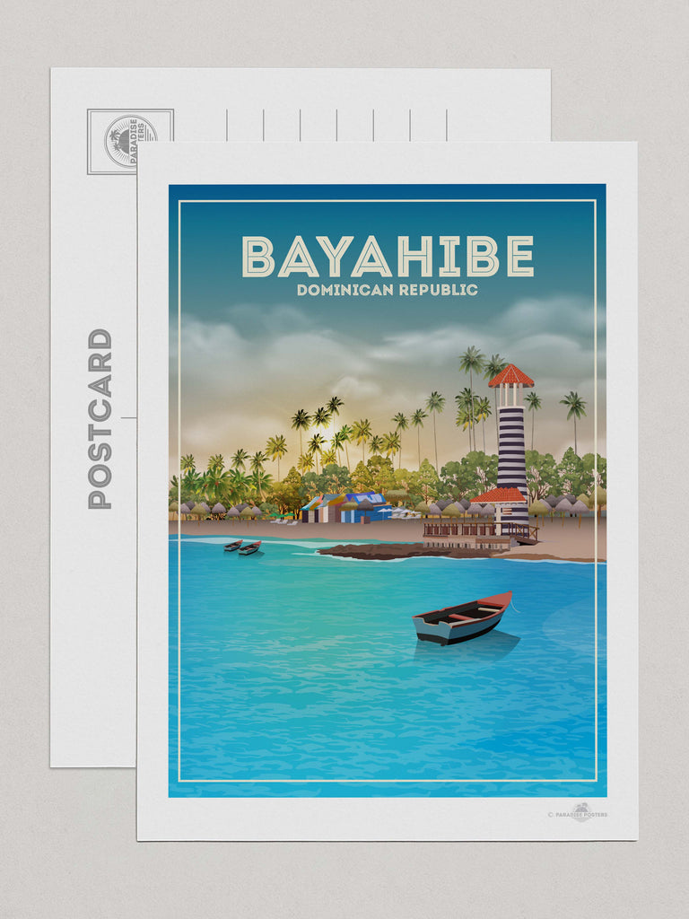 Bayahibe Dominican Republic Travel Poster Print Postcard (A5 148 x 210mm) Bayahibe Caribbean Dominican Republic north america