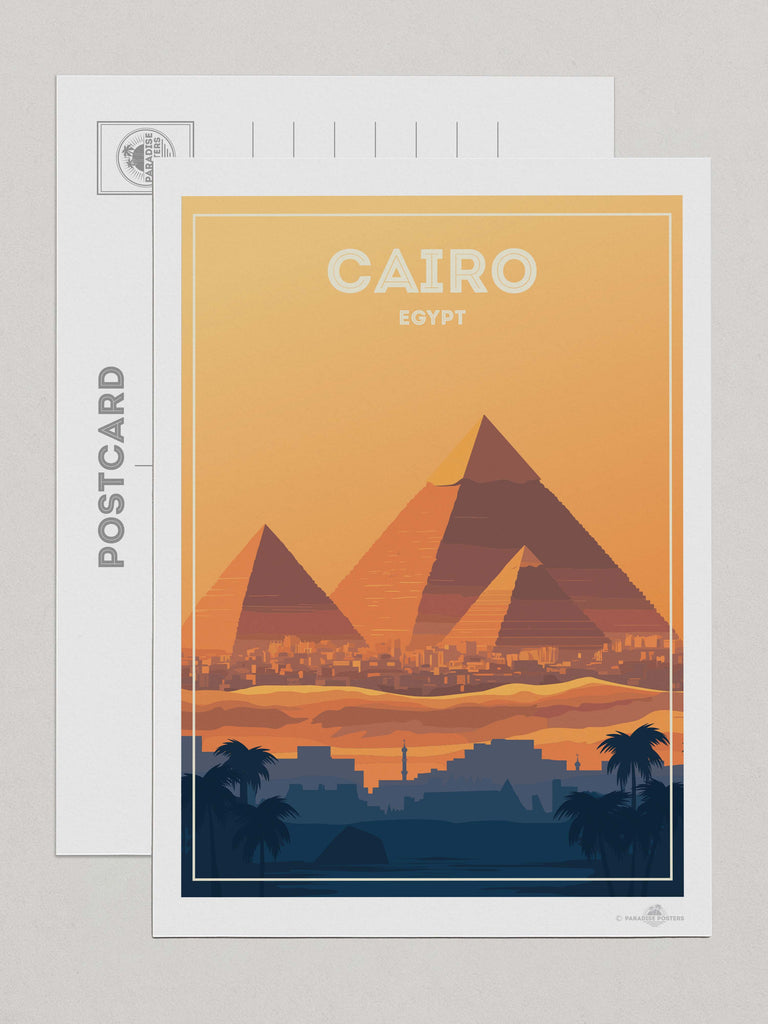Cairo Egypt Travel Poster Print Postcard (A5 148 x 210mm) Africa