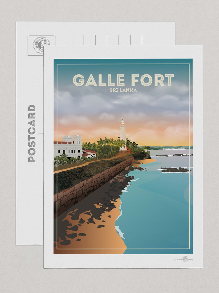 Galle Fort Sri Lanka Travel Poster Print Postcard (A5 148 x 210mm) Asia Europe Galle Fort Sri Lanka