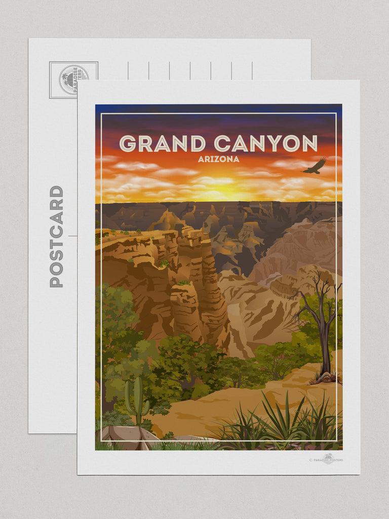 Grand Canyon Travel Poster Print Postcard (A5 148 x 210mm) north america United States