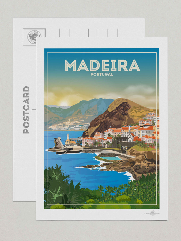 Madeira Portugal Travel Poster Print Postcard (A5 148 x 210mm) Europe Madeira Portugal