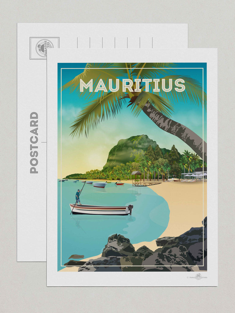 Mauritius Travel Poster Print Postcard (A5 148 x 210mm)